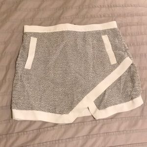 Grey cross-front skirt